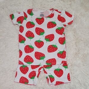 Carter's, Girls,Strawberry Print,Kids Pajama Set, Size 6